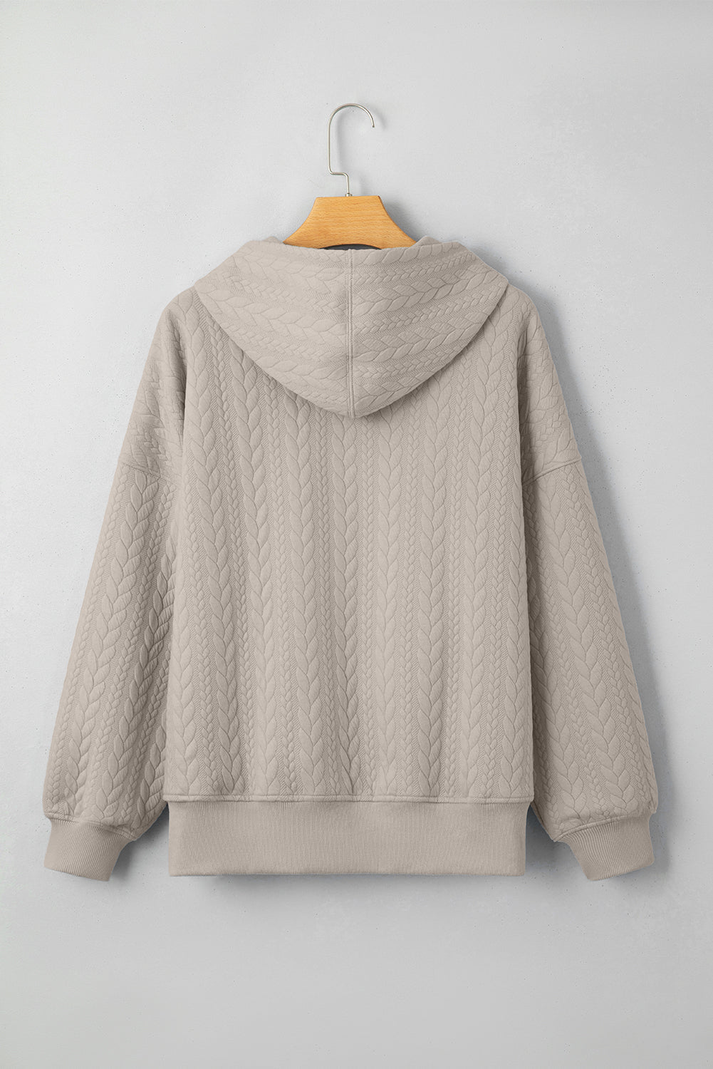Promise Textured Baggy Solid Hoodie - Hello Beautiful BoutiqueSweatshirts & HoodiesThreaded Pear