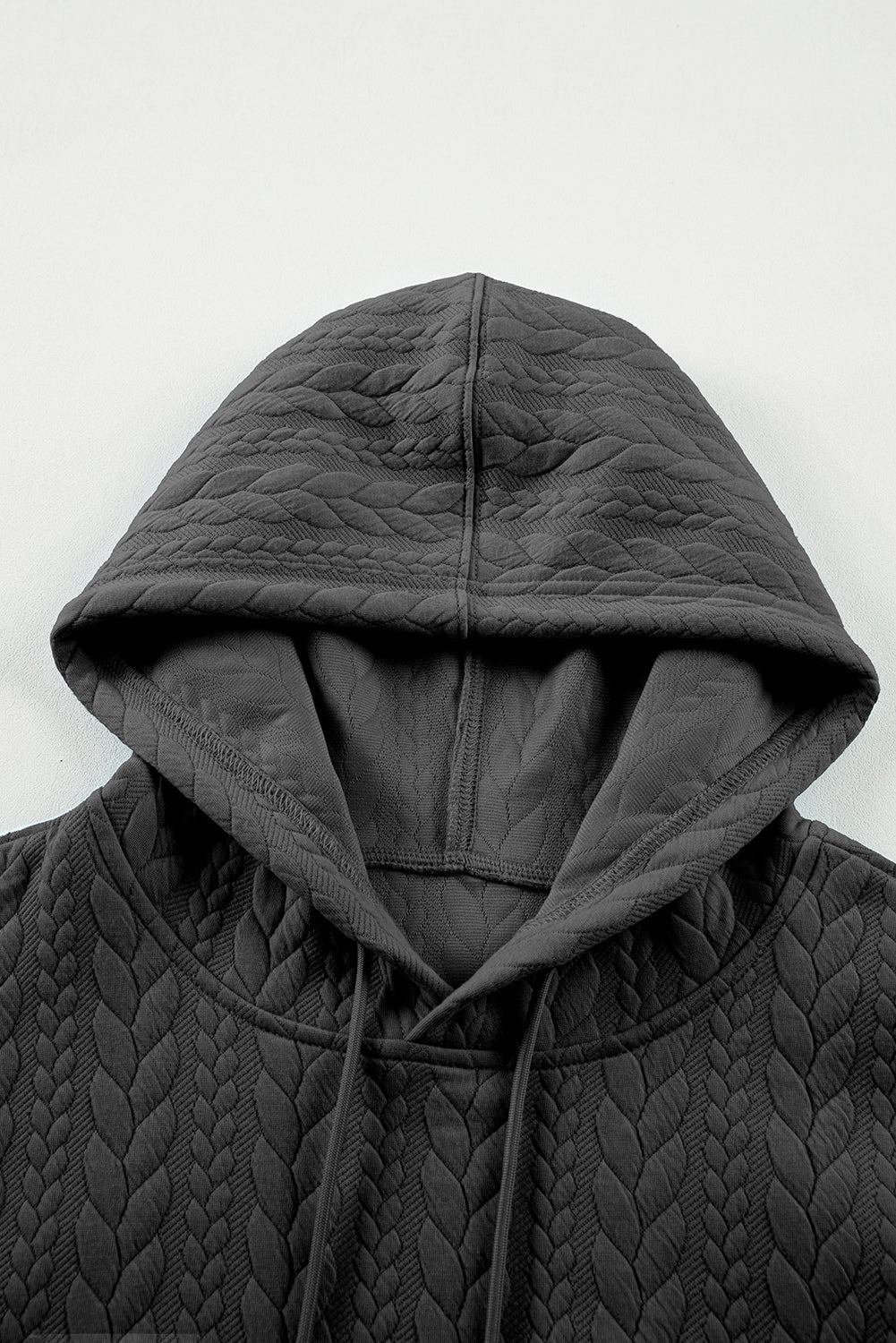 Promise Textured Baggy Solid Hoodie - Hello Beautiful BoutiqueSweatshirts & HoodiesThreaded Pear