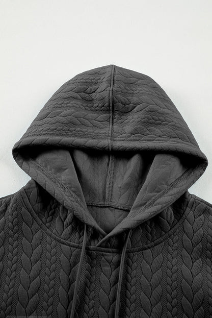 Promise Textured Baggy Solid Hoodie - Hello Beautiful BoutiqueSweatshirts & HoodiesThreaded Pear