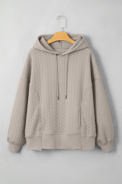 Promise Textured Baggy Solid Hoodie - Hello Beautiful BoutiqueSweatshirts & HoodiesThreaded Pear