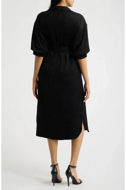 Puff Sleeve Belted Shirtdress - Hello Beautiful BoutiqueAPNY