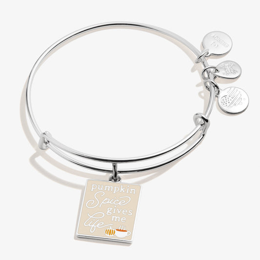 'Pumpkin Spice Gives Me Life' Charm Bangle Bracelet - Hello Beautiful BoutiqueBraceletsALEX AND ANI