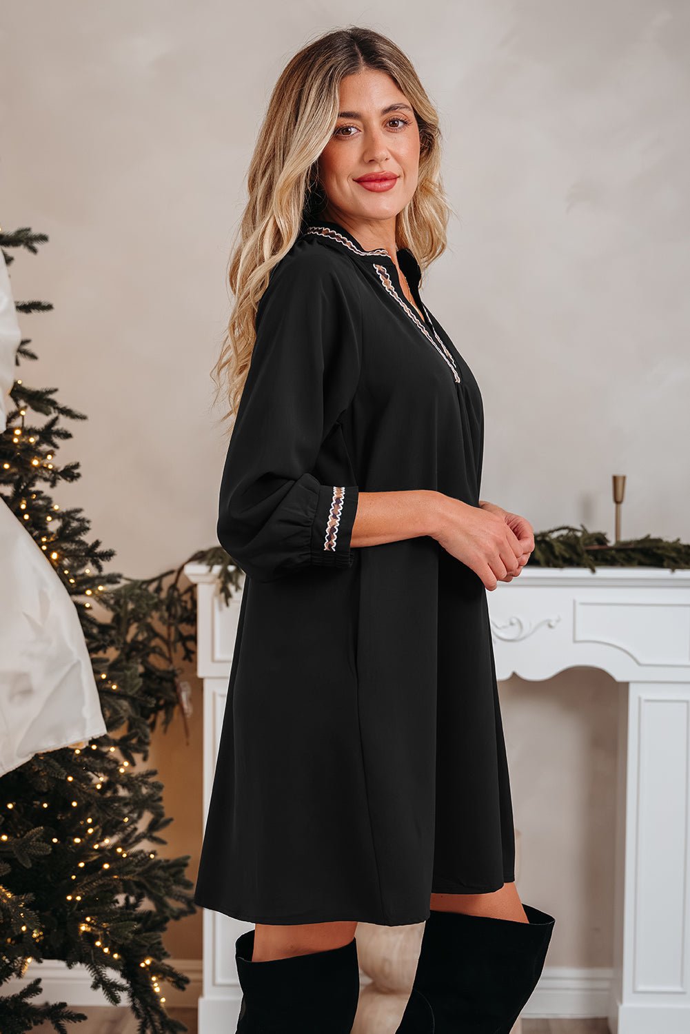Quincy Sleeve Shift Mini Dress - Hello Beautiful BoutiqueMini DressesThreaded Pear