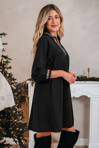 Quincy Sleeve Shift Mini Dress - Hello Beautiful BoutiqueMini DressesThreaded Pear