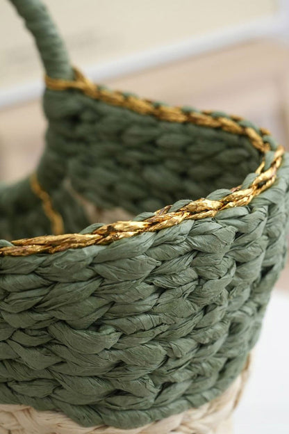 Rachel Handwoven Straw tote Bag - Hello Beautiful BoutiqueHandbagsThreaded Pear