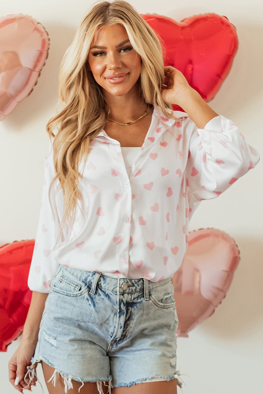 Raelyn Shoulder Puff Sleeve Shirt - Hello Beautiful BoutiqueBlouses & ShirtsThreaded Pear