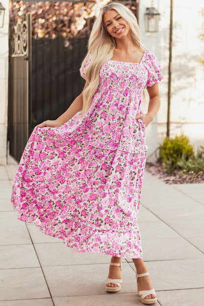 Raina Sleeve Flowy Long Dress - Hello Beautiful BoutiqueMaxi DressesThreaded Pear