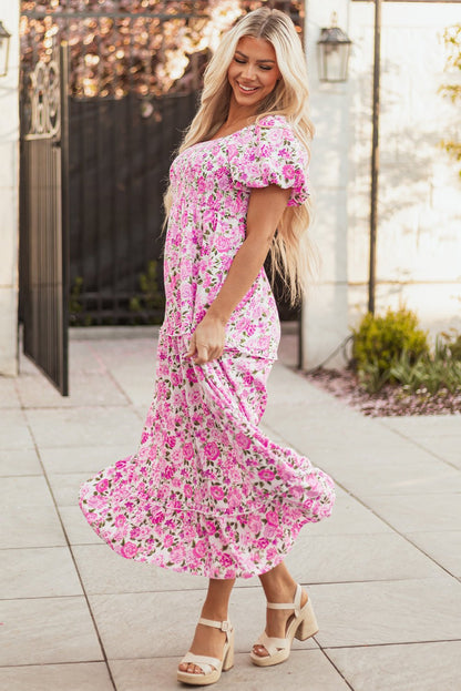 Raina Sleeve Flowy Long Dress - Hello Beautiful BoutiqueMaxi DressesThreaded Pear