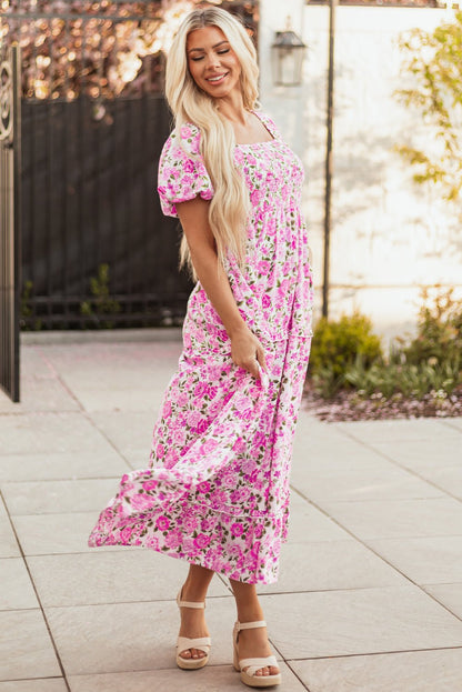Raina Sleeve Flowy Long Dress - Hello Beautiful BoutiqueMaxi DressesThreaded Pear