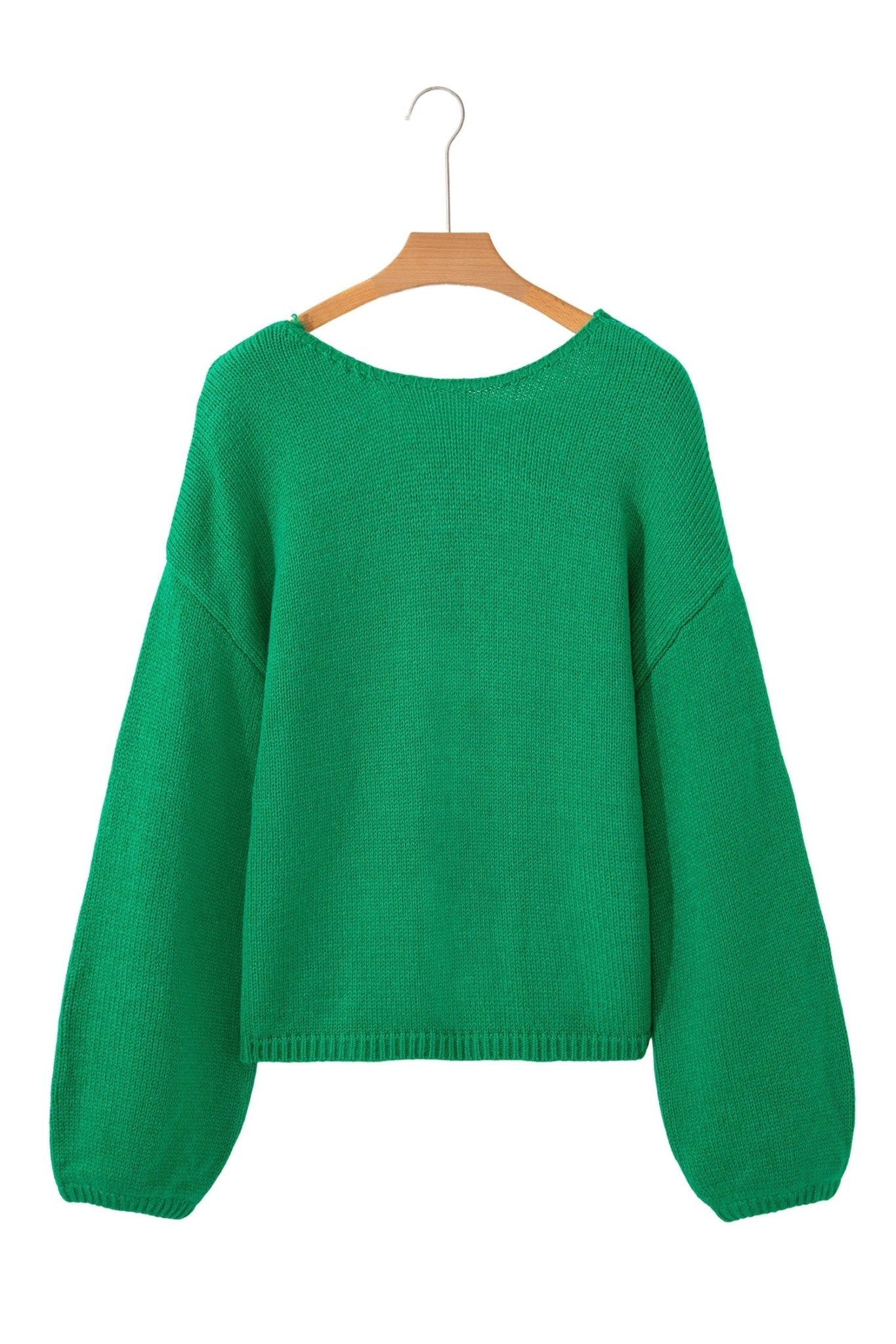 Raven Backless Bubble Sleeve Sweater - Hello Beautiful BoutiqueSweatersThreaded Pear