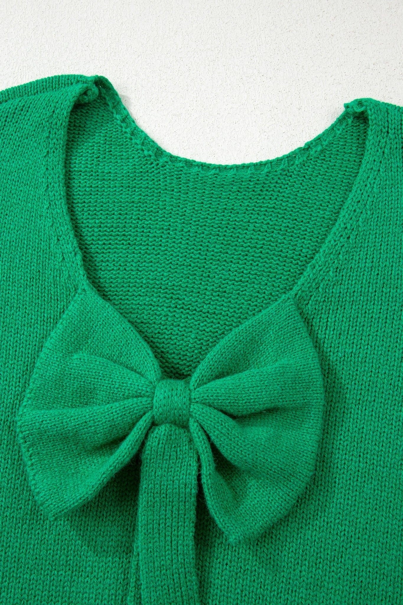 Raven Backless Bubble Sleeve Sweater - Hello Beautiful BoutiqueSweatersThreaded Pear