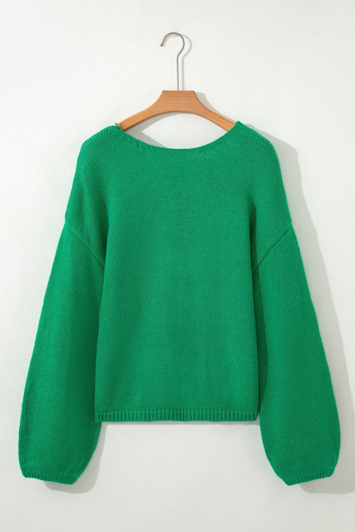 Raven Backless Bubble Sleeve Sweater - Hello Beautiful BoutiqueSweatersThreaded Pear