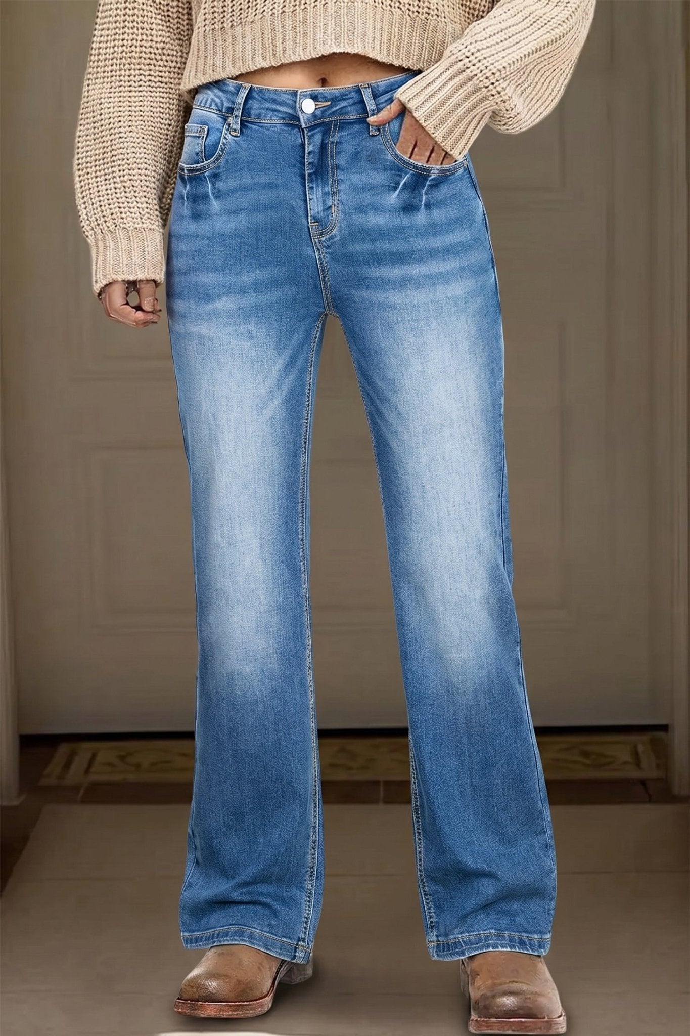 Raven Full Length Casual Jeans - Hello Beautiful BoutiqueJeansThreaded Pear
