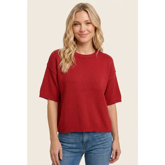 Raw Edge Boxy Sweater - Hello Beautiful BoutiqueSweaterStaccato
