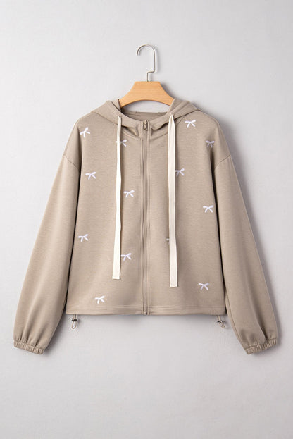 Rayna Embroidered Zip Up Jacket - Hello Beautiful BoutiqueJacketsThreaded Pear