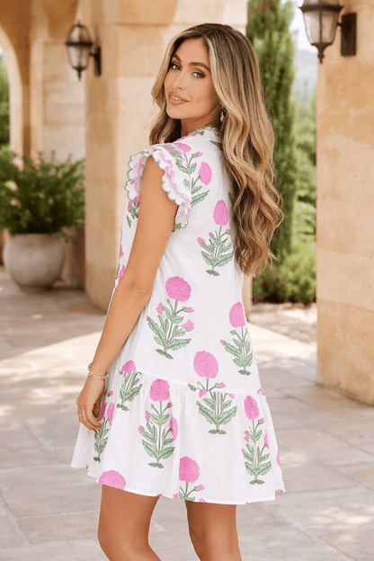 Rayne Drop Waist Mini Dress - Hello Beautiful BoutiqueFloral DressesThreaded Pear