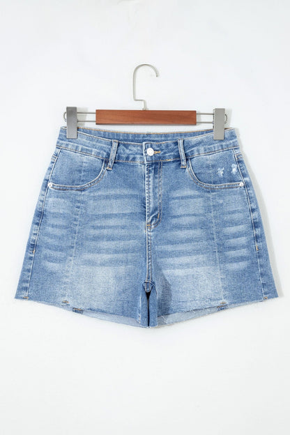 Rayne Wash Raw Hem Shorts - Hello Beautiful BoutiqueDenim ShortsThreaded Pear