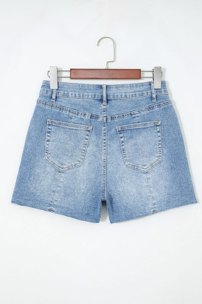 Rayne Wash Raw Hem Shorts - Hello Beautiful BoutiqueDenim ShortsThreaded Pear