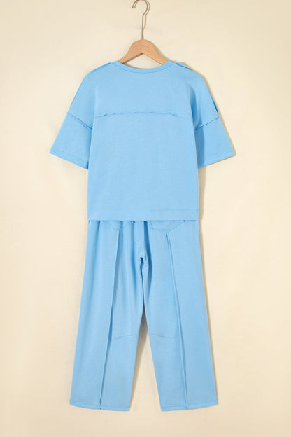 Rebecca Drop Shoulder Boxy Tee - Hello Beautiful BoutiquePant SetsThreaded Pear