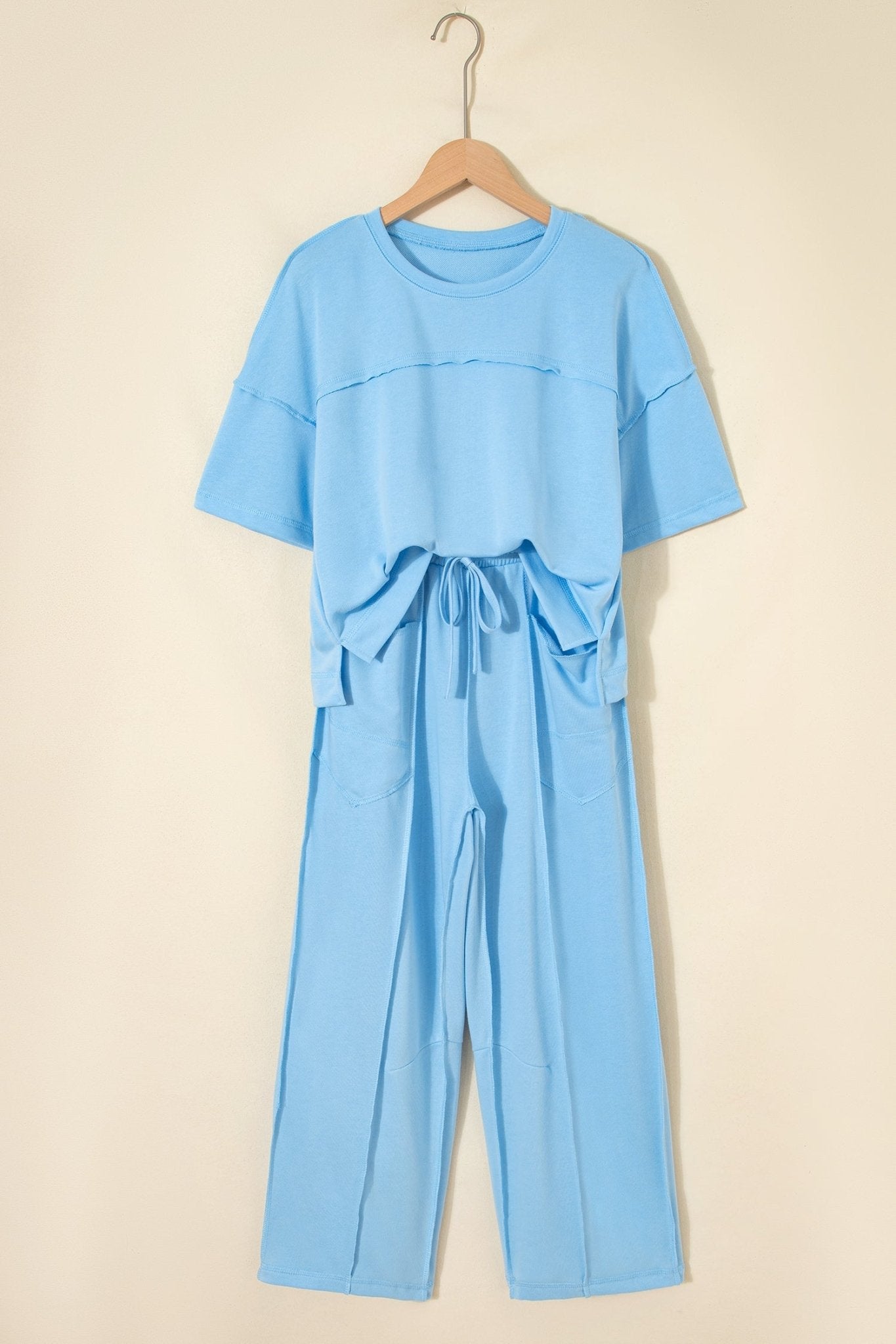 Rebecca Drop Shoulder Boxy Tee - Hello Beautiful BoutiquePant SetsThreaded Pear