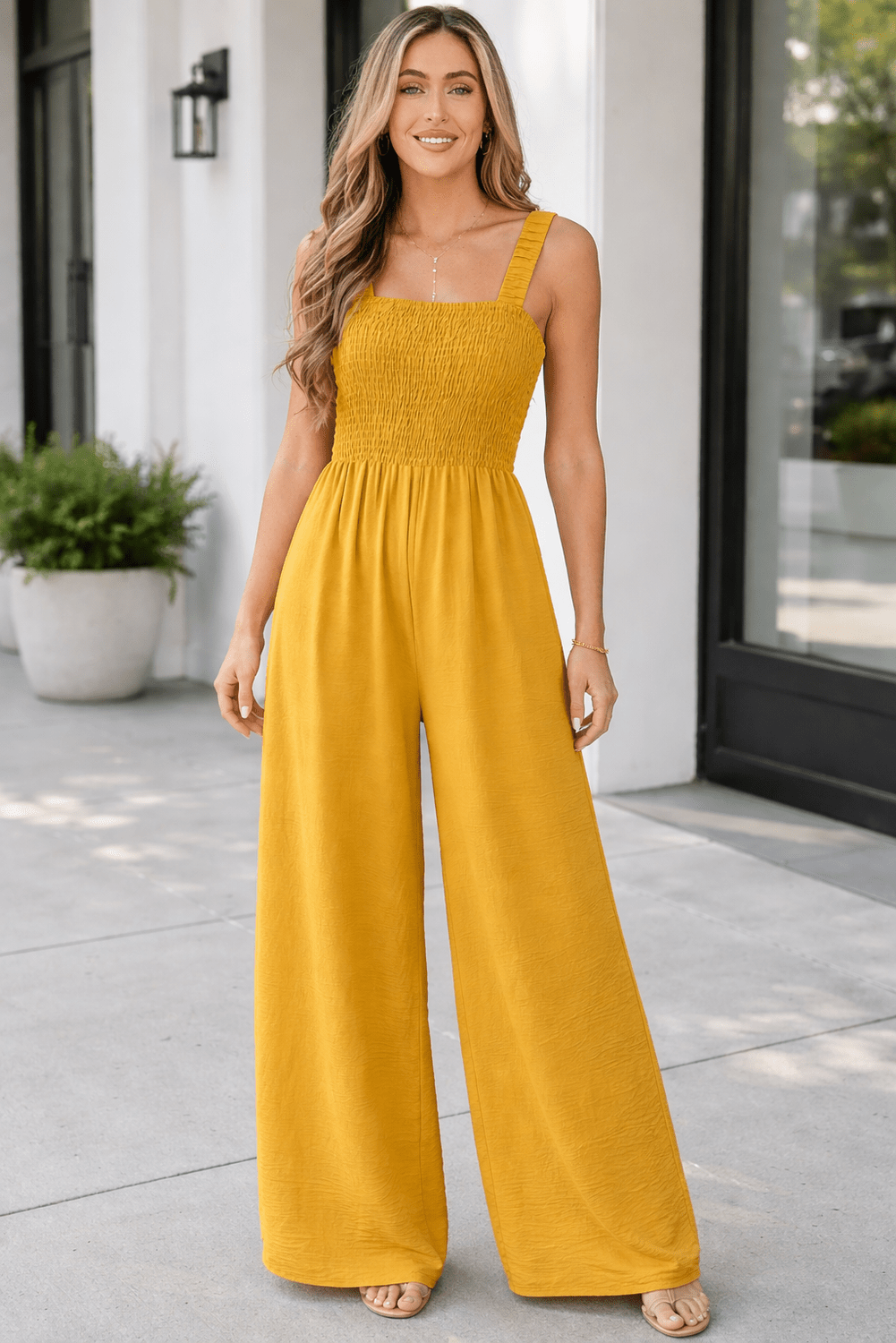 Rebecca Sleeveless Wide Leg Jumpsuit - Hello Beautiful BoutiqueJumpsuits & RompersThreaded Pear