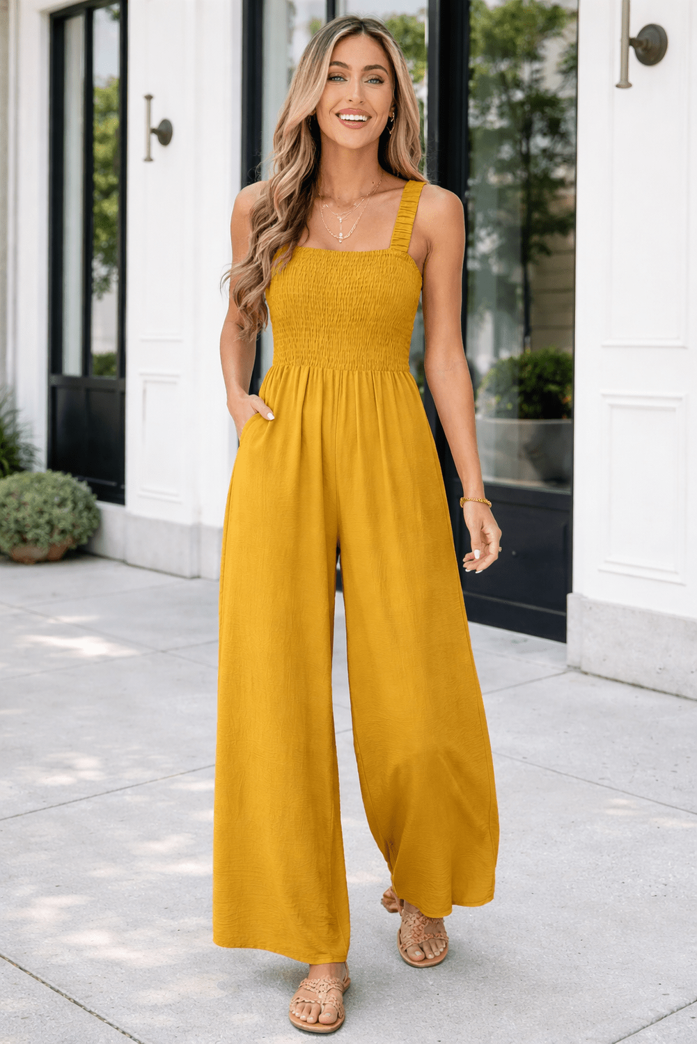 Rebecca Sleeveless Wide Leg Jumpsuit - Hello Beautiful BoutiqueJumpsuits & RompersThreaded Pear