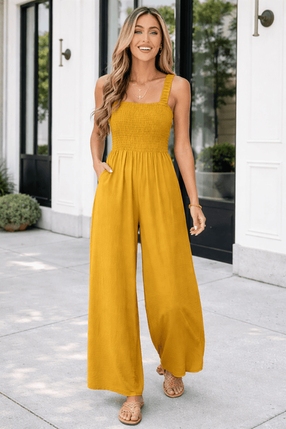 Rebecca Sleeveless Wide Leg Jumpsuit - Hello Beautiful BoutiqueJumpsuits & RompersThreaded Pear