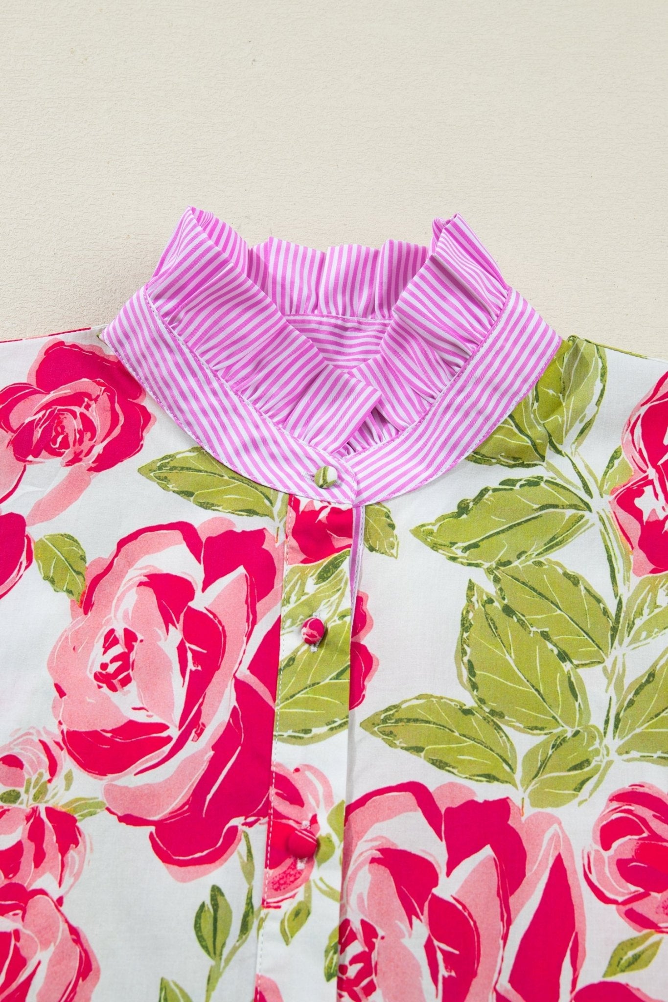 Rebekah Collar Short Sleeve Shirt - Hello Beautiful BoutiqueBlouses & ShirtsThreaded Pear