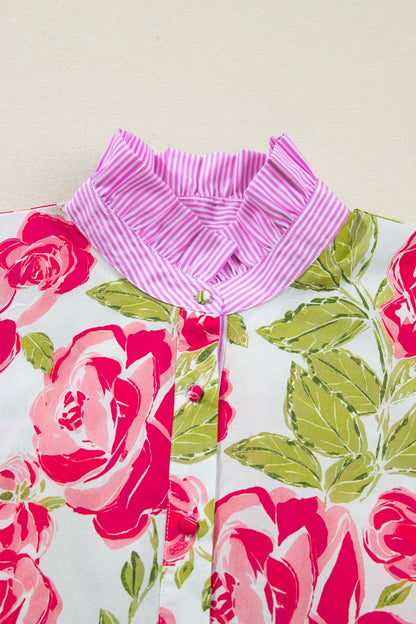 Rebekah Collar Short Sleeve Shirt - Hello Beautiful BoutiqueBlouses & ShirtsThreaded Pear