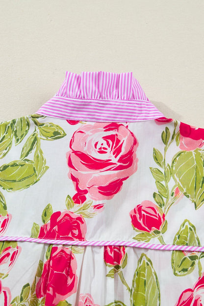 Rebekah Collar Short Sleeve Shirt - Hello Beautiful BoutiqueBlouses & ShirtsThreaded Pear