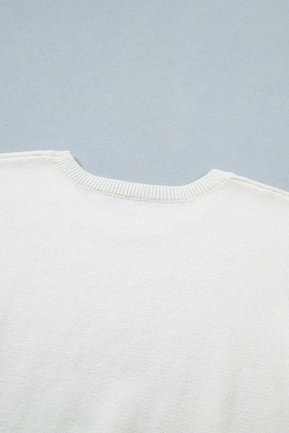 Regina Printed Short Sleeve Sweater - Hello Beautiful BoutiqueShort Sleeve SweatersThreaded Pear