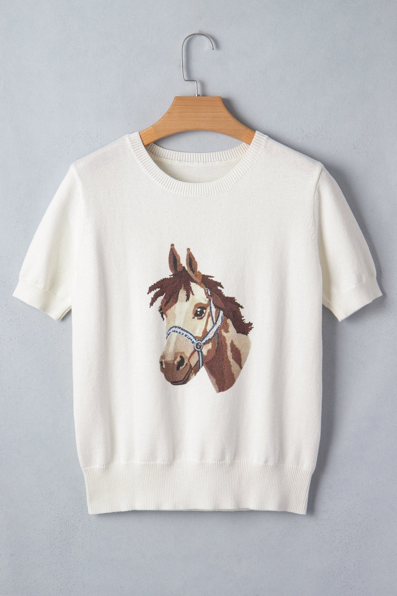 Regina Printed Short Sleeve Sweater - Hello Beautiful BoutiqueShort Sleeve SweatersThreaded Pear