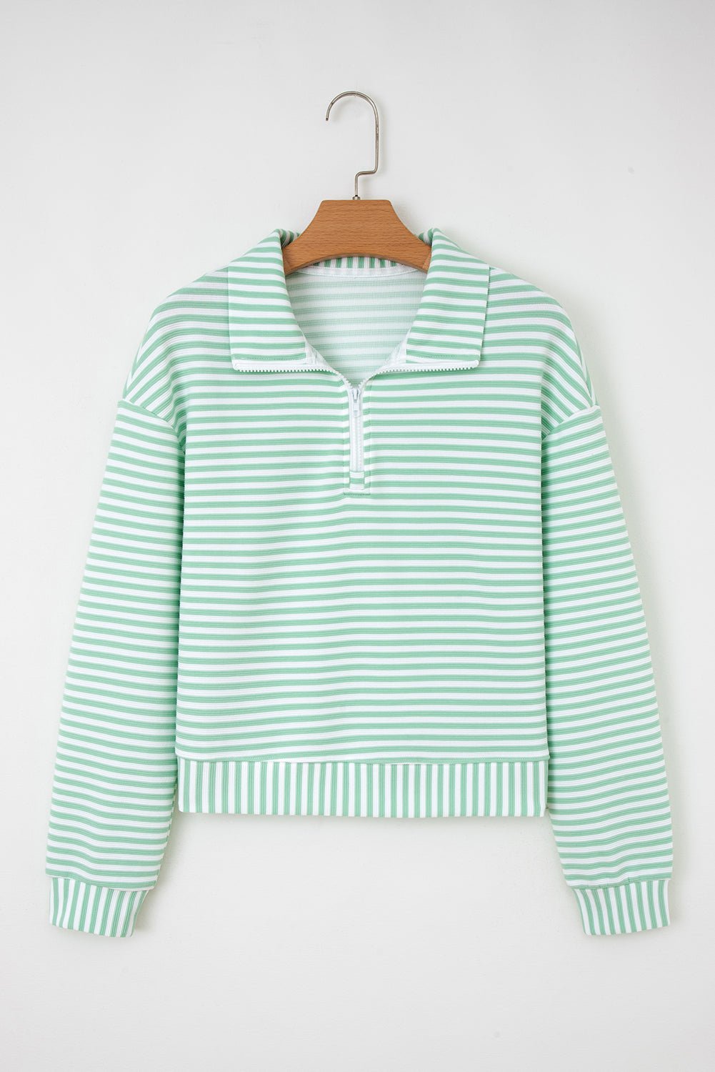Reign Zip Collar Pullover Long Sleeve Top - Hello Beautiful BoutiqueLong Sleeve TopsThreaded Pear