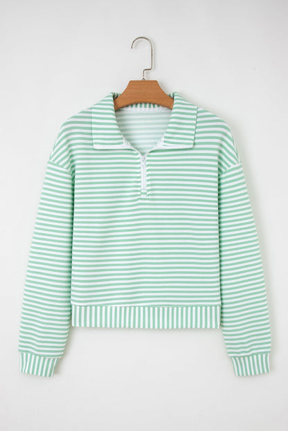 Reign Zip Collar Pullover Long Sleeve Top - Hello Beautiful BoutiqueLong Sleeve TopsThreaded Pear