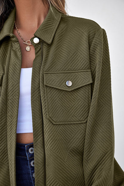 Remi Zip Up Flap Shirt - Hello Beautiful BoutiqueJacketsThreaded Pear