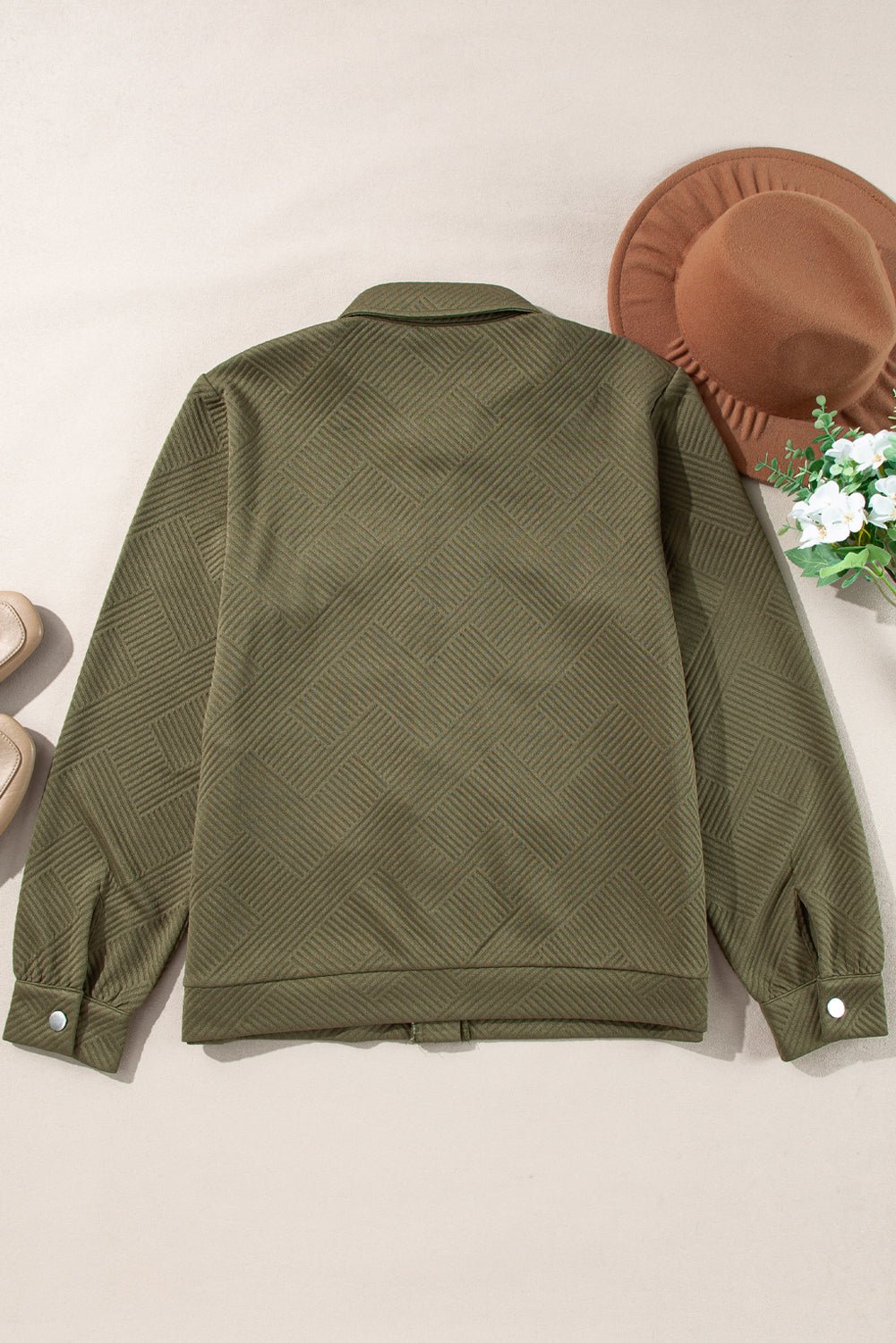 Remi Zip Up Flap Shirt - Hello Beautiful BoutiqueJacketsThreaded Pear