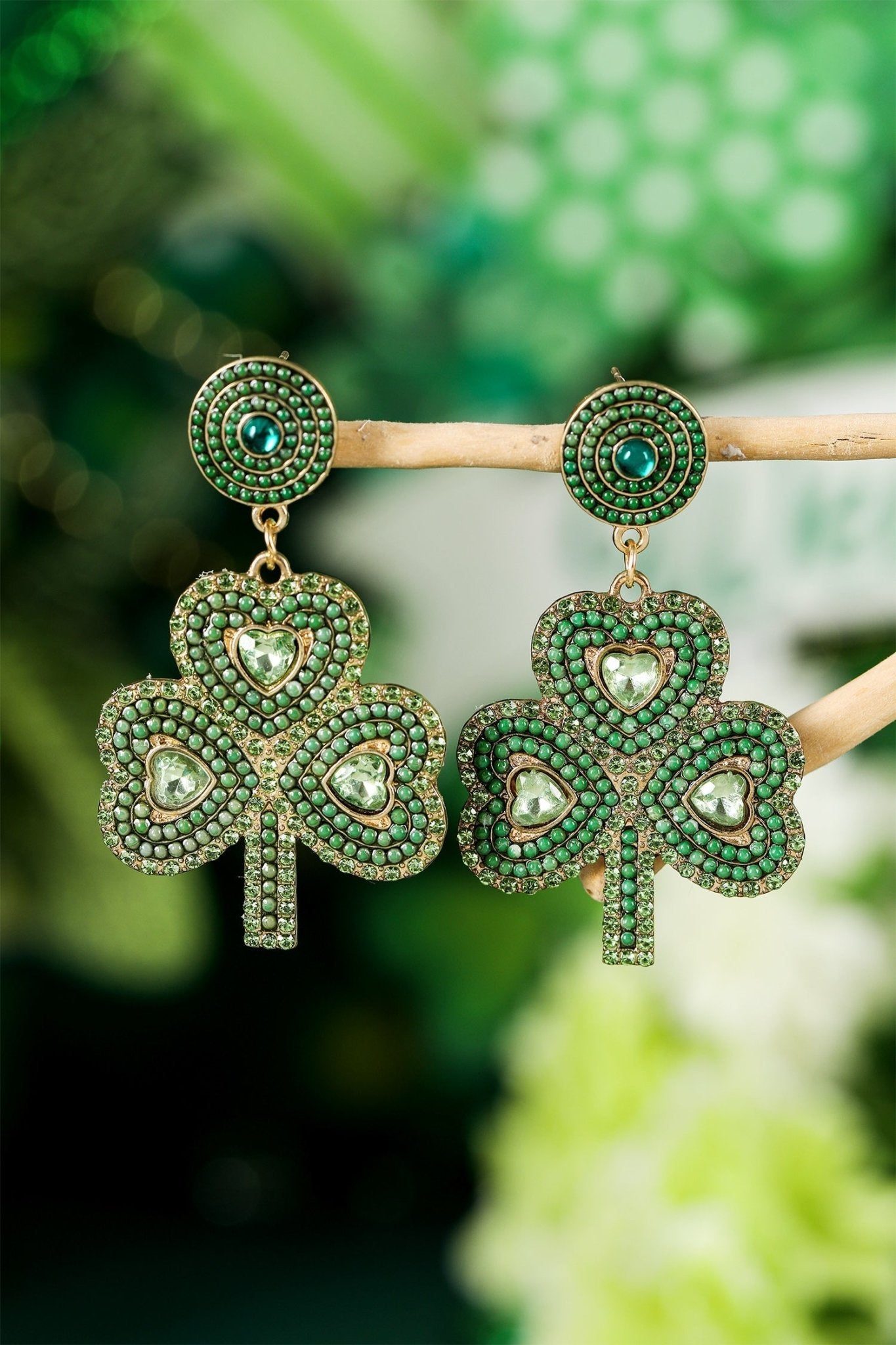 Remington Retro Beaded Clover Earrings - Hello Beautiful BoutiqueJewelryThreaded Pear