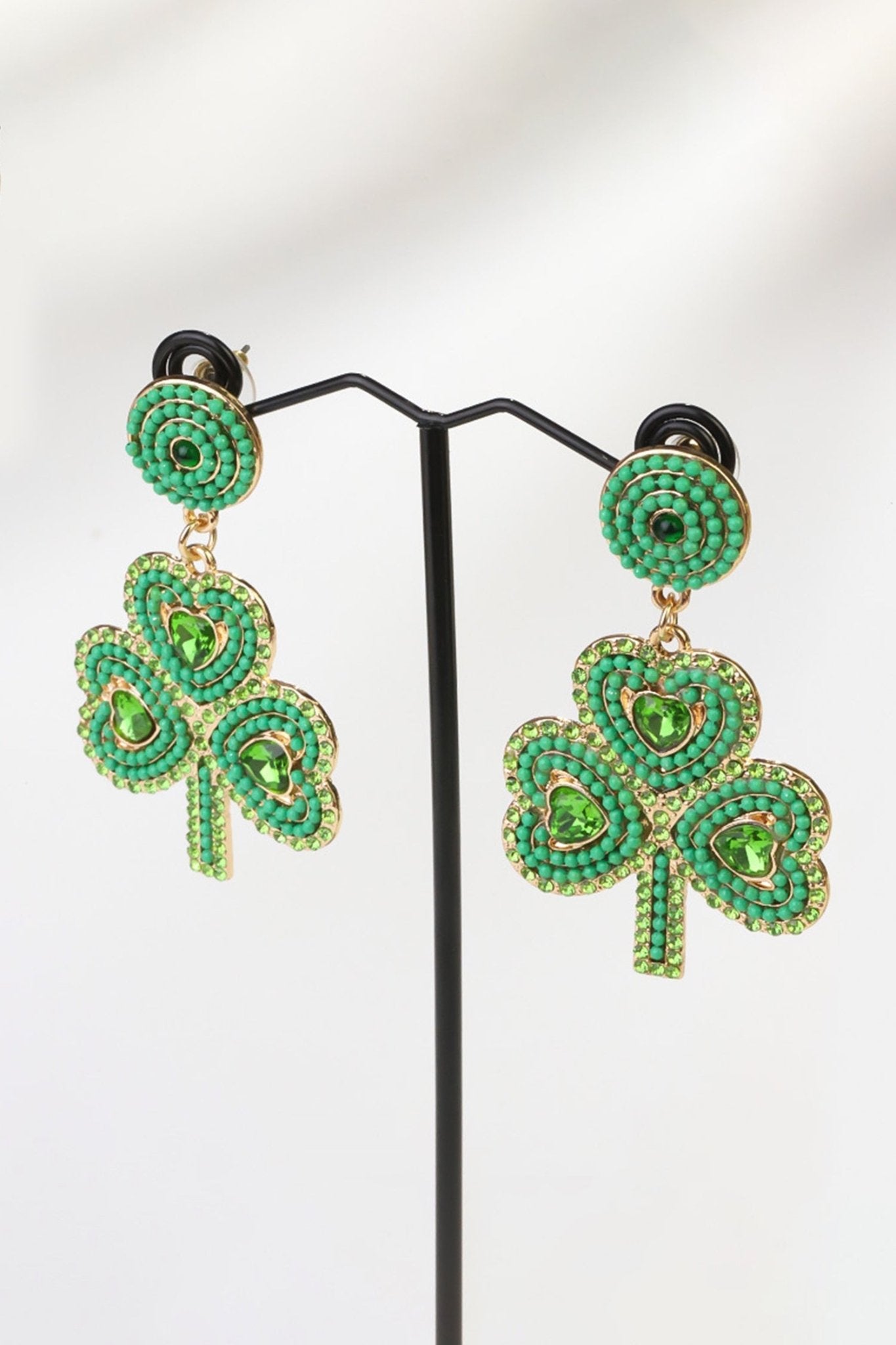 Remington Retro Beaded Clover Earrings - Hello Beautiful BoutiqueJewelryThreaded Pear