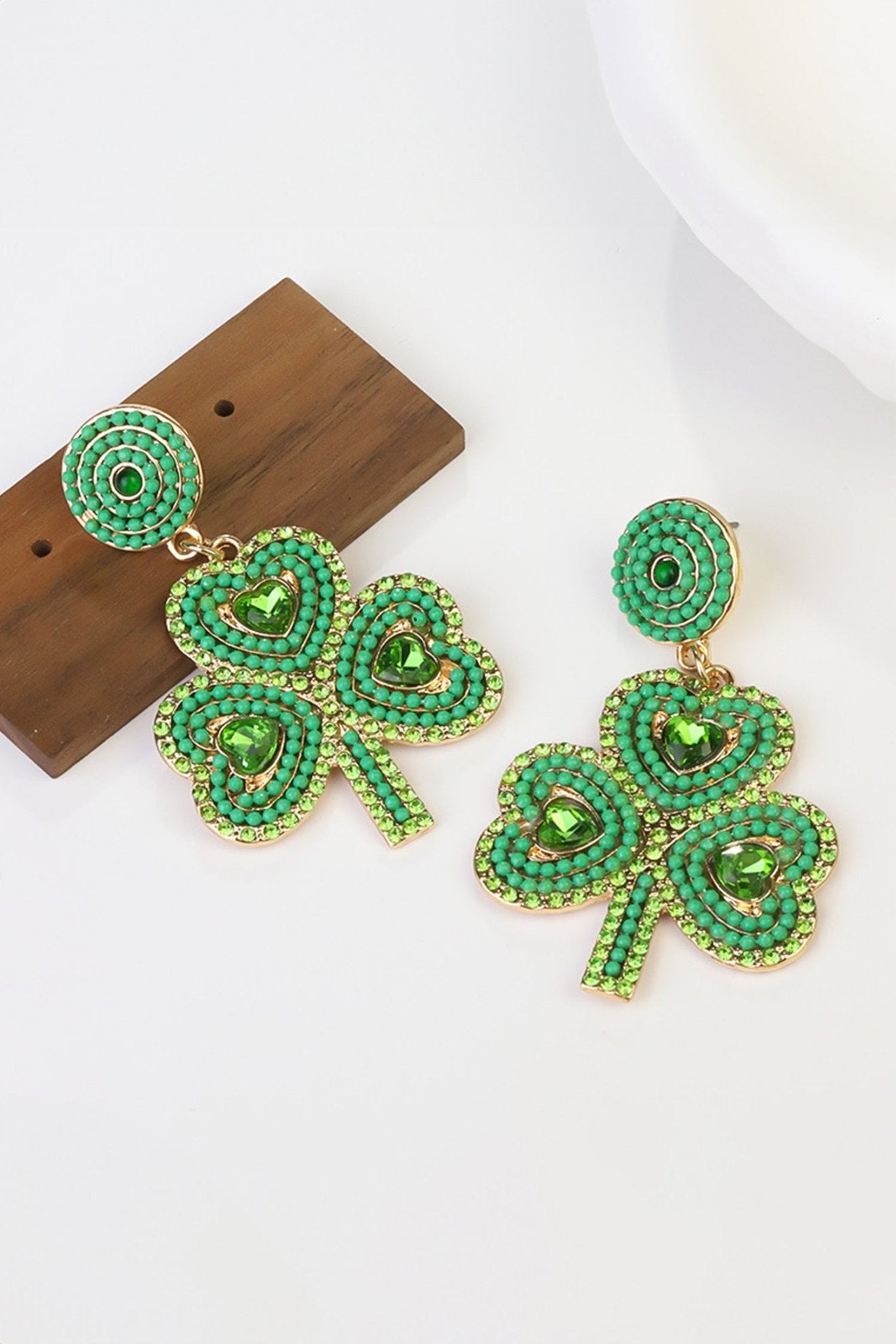 Remington Retro Beaded Clover Earrings - Hello Beautiful BoutiqueJewelryThreaded Pear