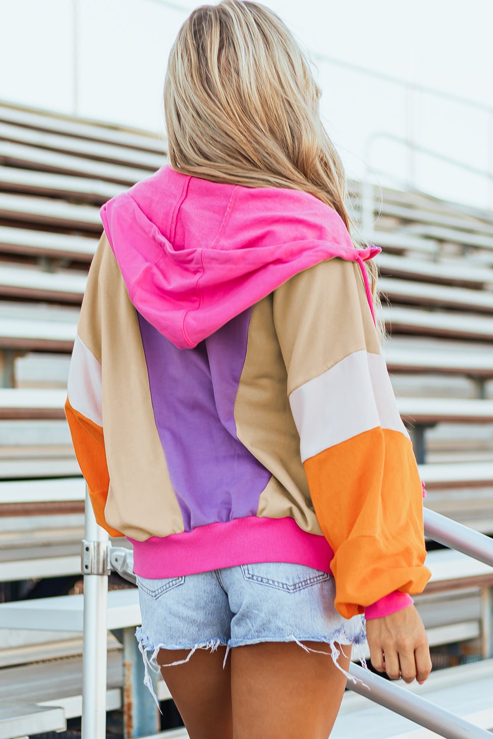 Remy Patchwork Full Zipped Hoodie - Hello Beautiful Boutique20% OFFThreaded Pear