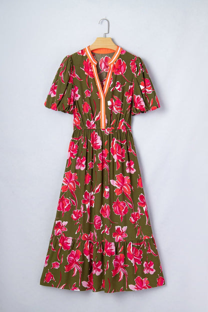 Renata Ruffle Hem Maxi Dress - Hello Beautiful BoutiqueMaxi DressesThreaded Pear
