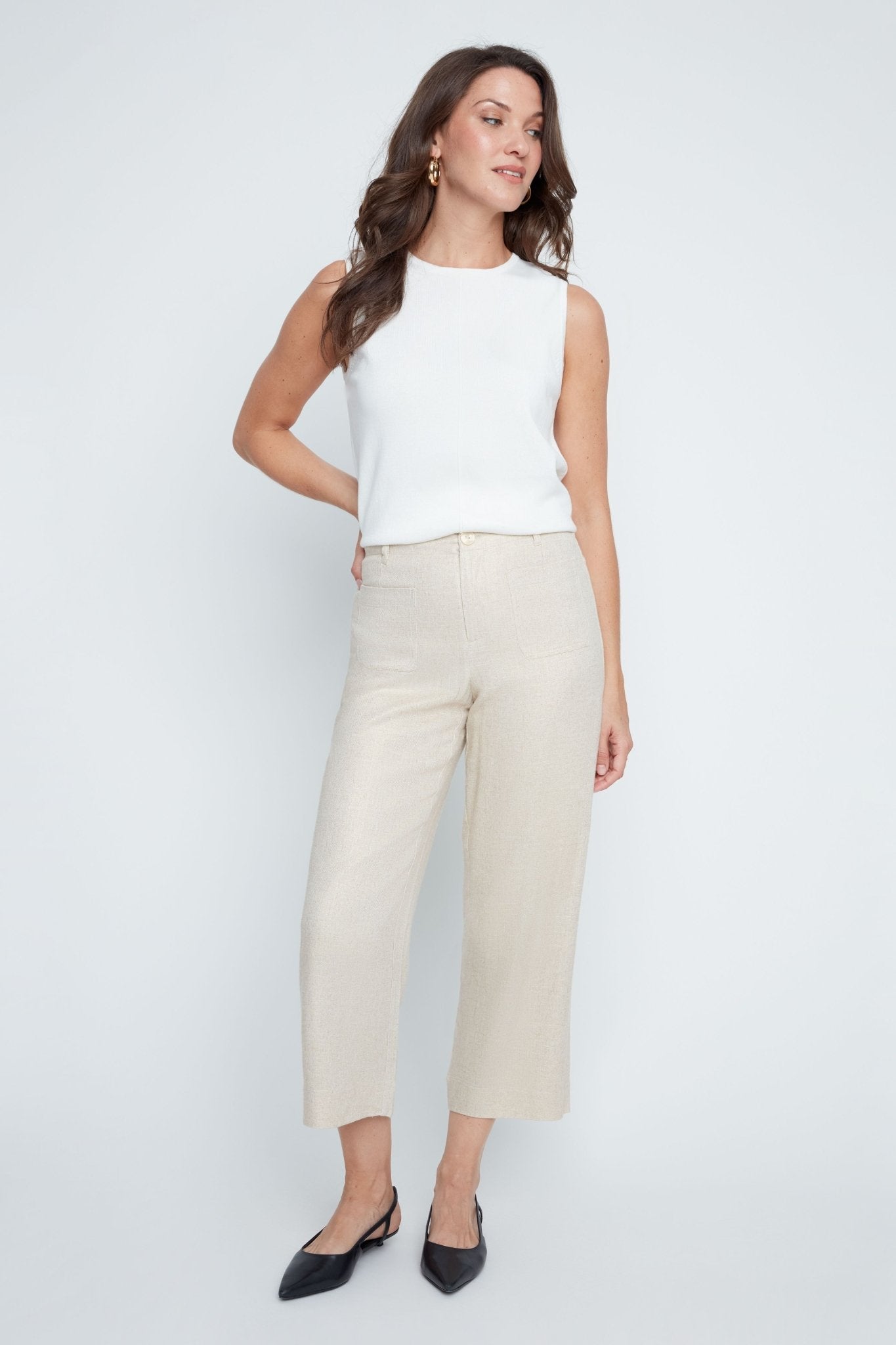 Renuar Gold Weave 2 pocket Front Pant R11061L - Hello Beautiful BoutiquePantsRenuar
