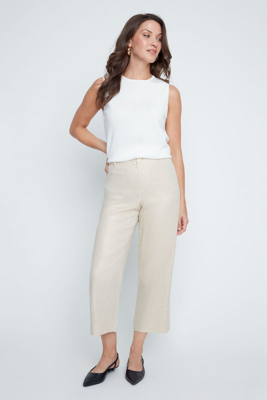 Renuar Gold Weave 2 pocket Front Pant R11061L - Hello Beautiful BoutiquePantsRenuar