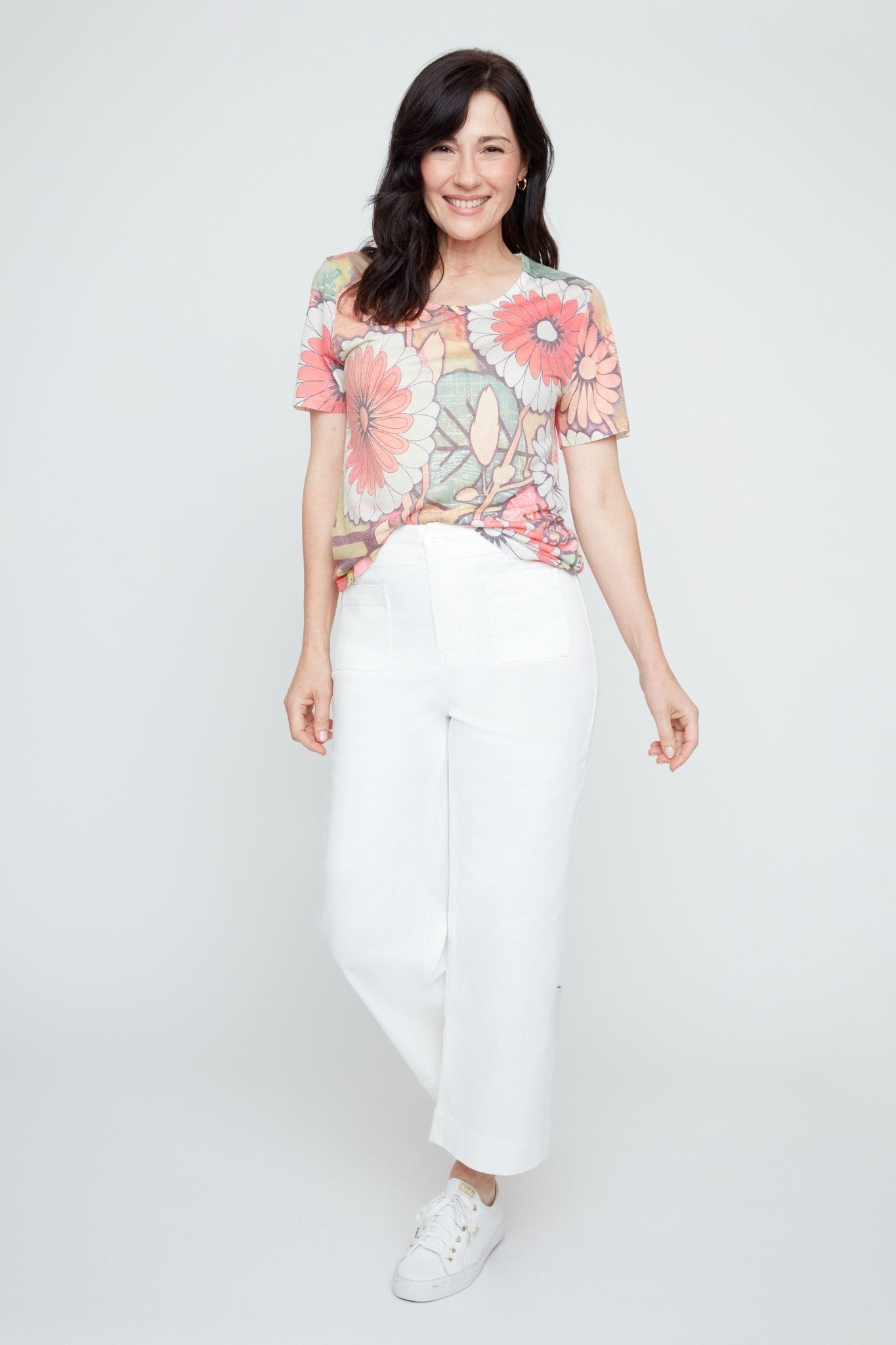Renuar Printed T Shirt R7818 - Hello Beautiful BoutiqueTopRenuar