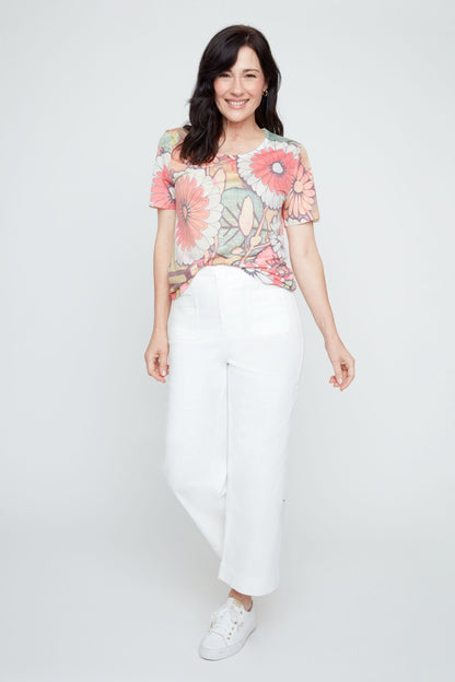 Renuar Printed T Shirt R7818 - Hello Beautiful BoutiqueTopRenuar