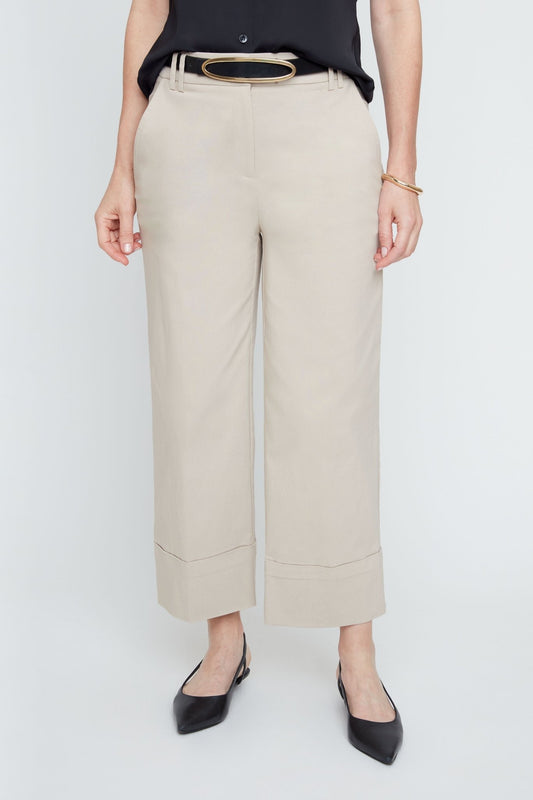 Renuar WIde Leg Cuffed Pant R11051 - Hello Beautiful BoutiquePantsRenuar