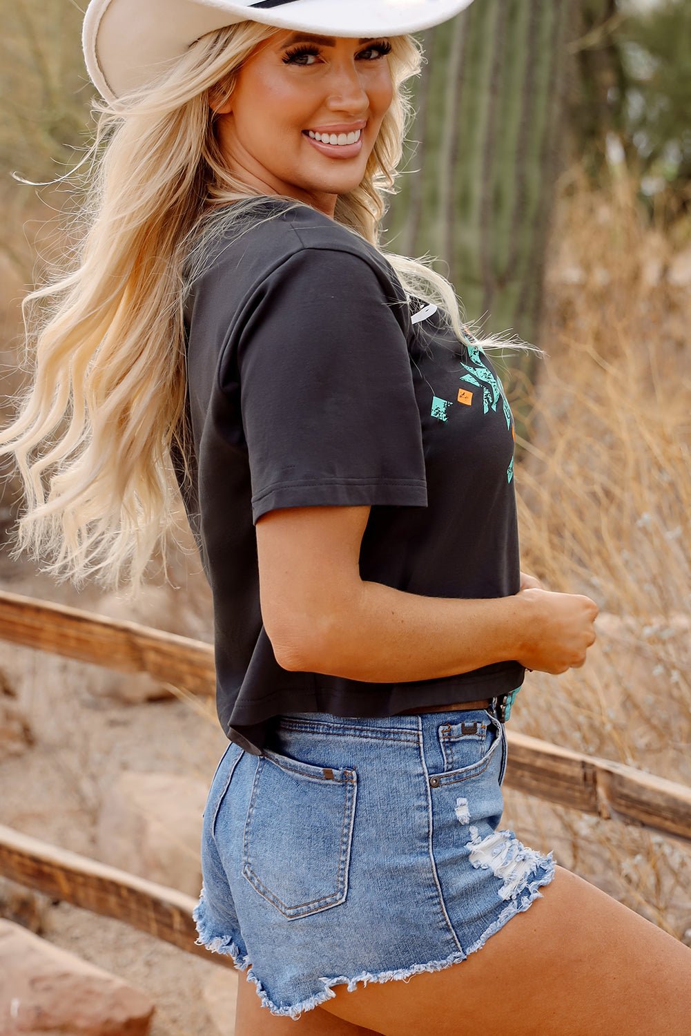 Reya aztec Graphic T Shirt - Hello Beautiful BoutiqueTops & TeesThreaded Pear
