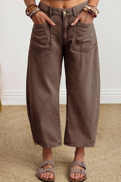 Rhea ankle Length Barrel Jeans - Hello Beautiful BoutiqueJeansThreaded Pear