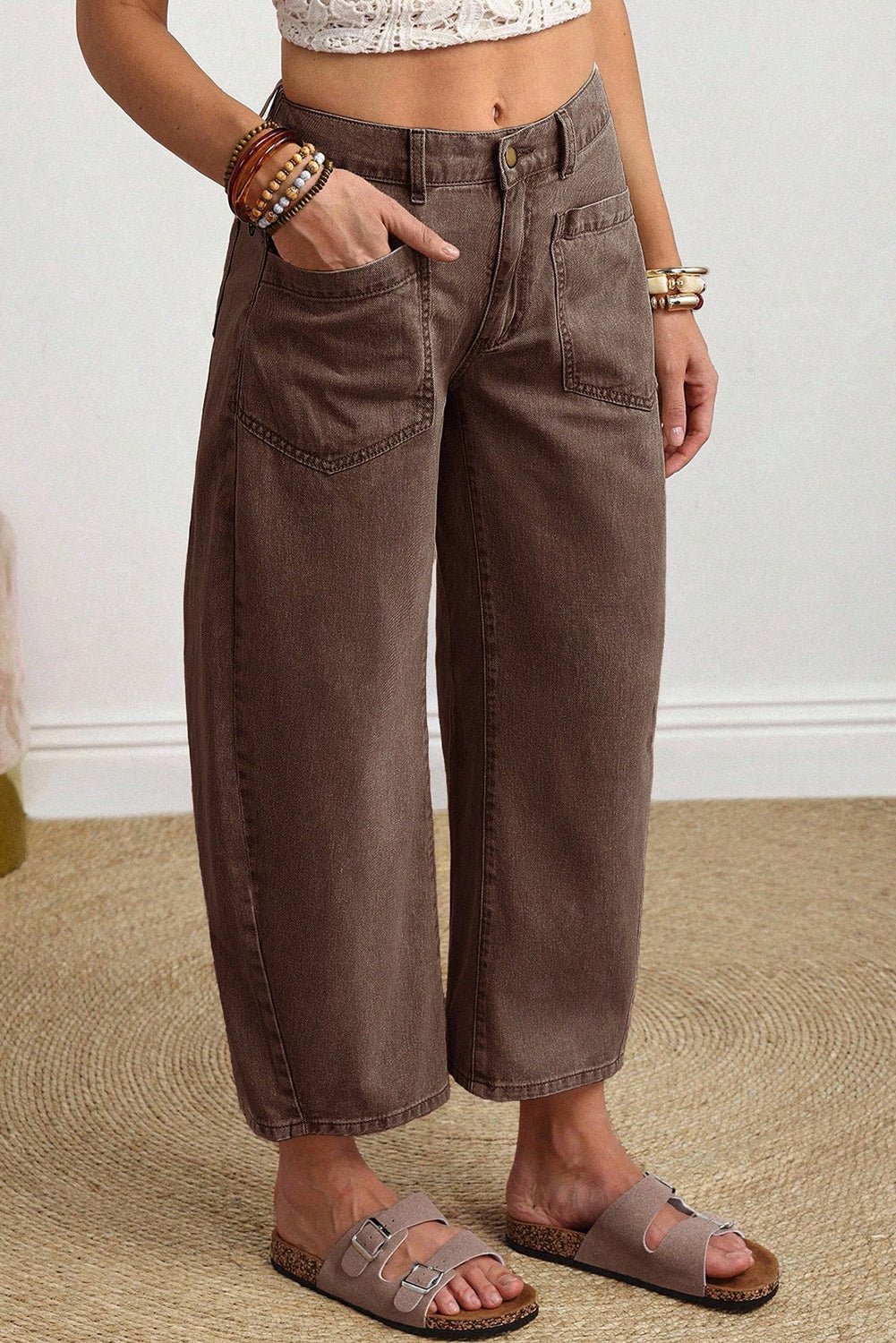 Rhea ankle Length Barrel Jeans - Hello Beautiful BoutiqueJeansThreaded Pear