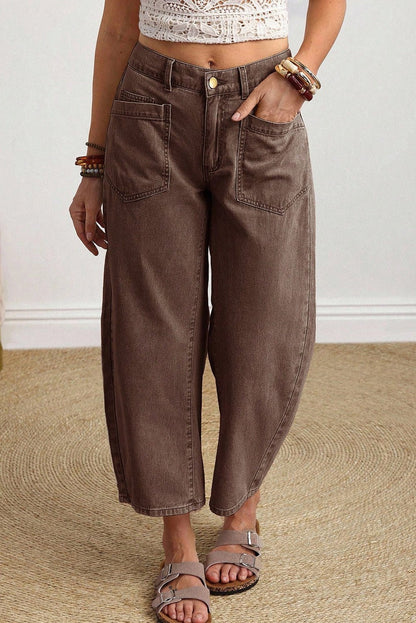 Rhea ankle Length Barrel Jeans - Hello Beautiful BoutiqueJeansThreaded Pear